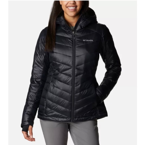 Columbia Womens Black Joy Peak Omni-Heat Infinity Insulated Hooded Jacket Medium
